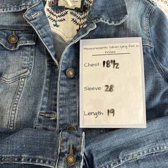 I LOVE H81 Jacket Womens M, Medium Wash Denim Jean Cropped Jacket - Picture 3 of 5